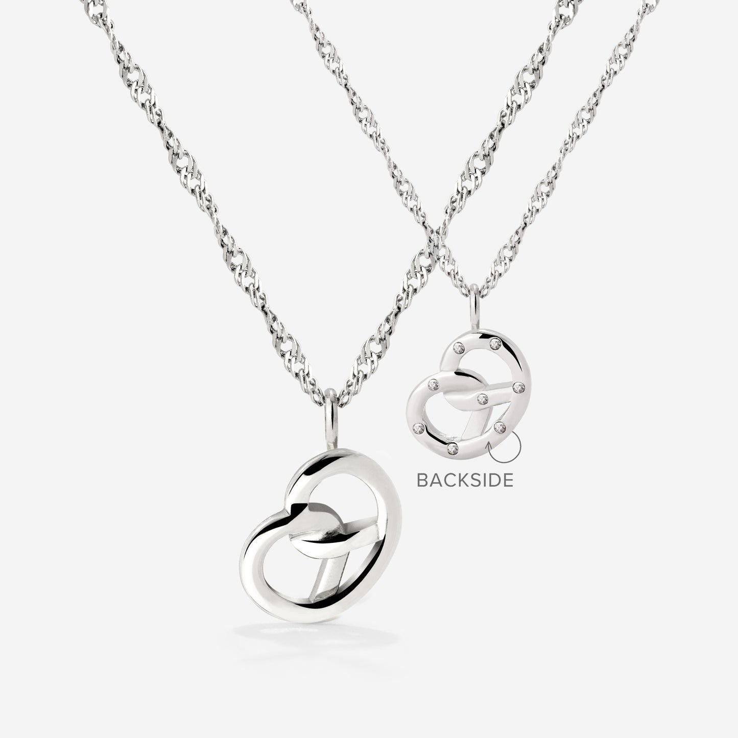 Bedazzle my Pretzel Collana Argento