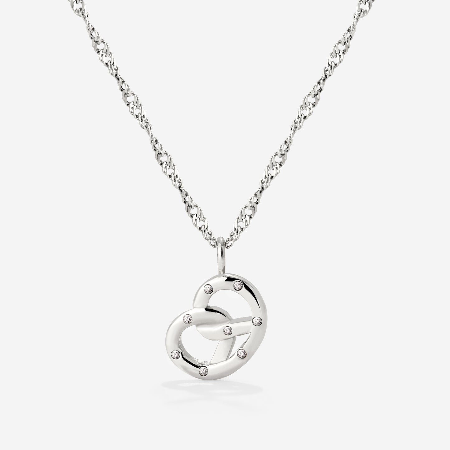 Bedazzle my Pretzel Collana Argento