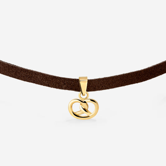 Pretzel Babe Choker Dark Brown
