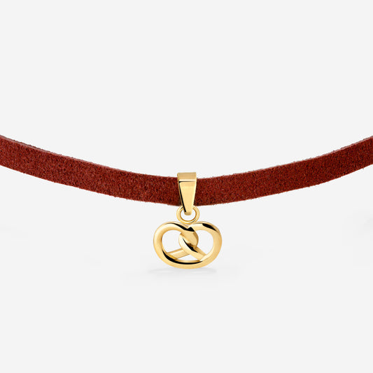 Pretzel Babe Choker Dark Red