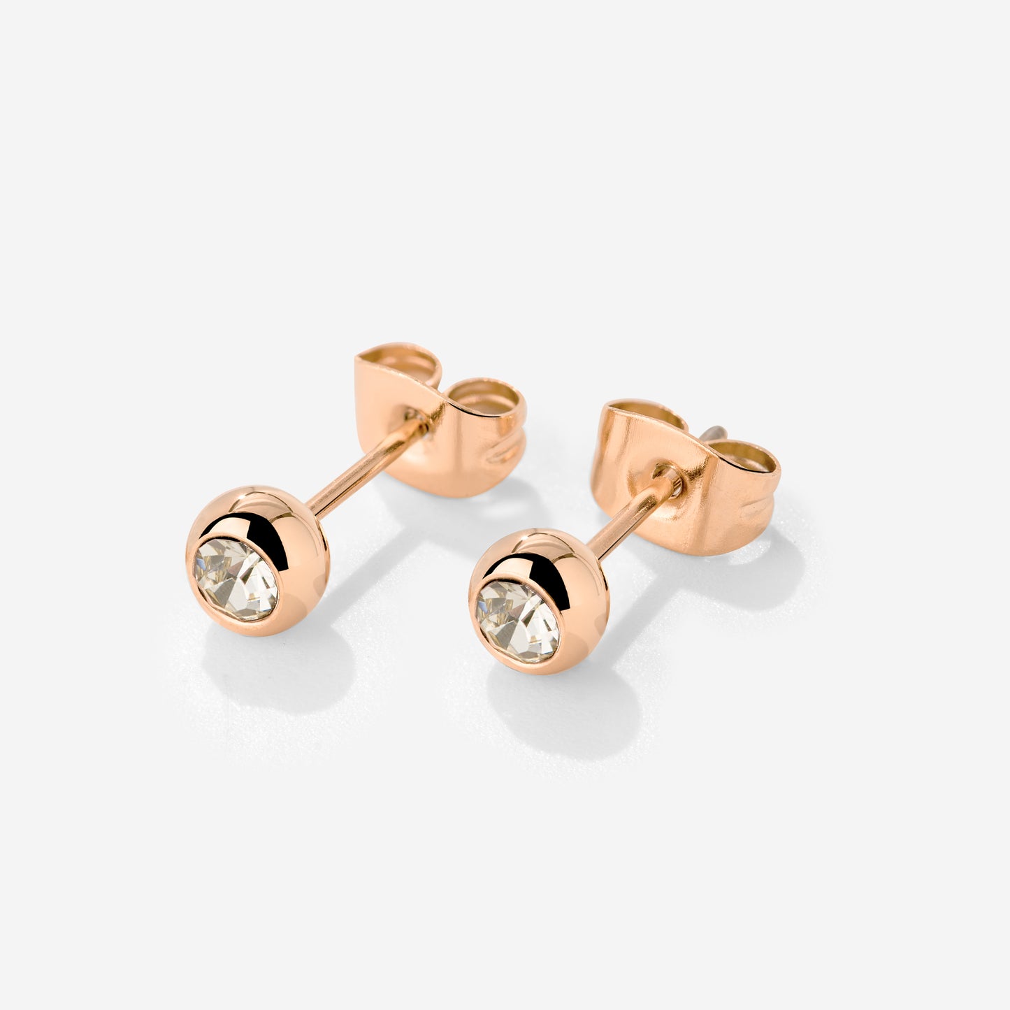 Bezel Bling Studs Roségold