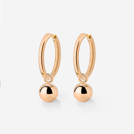 Bubbly Hoop Set Medium Oro Rosa