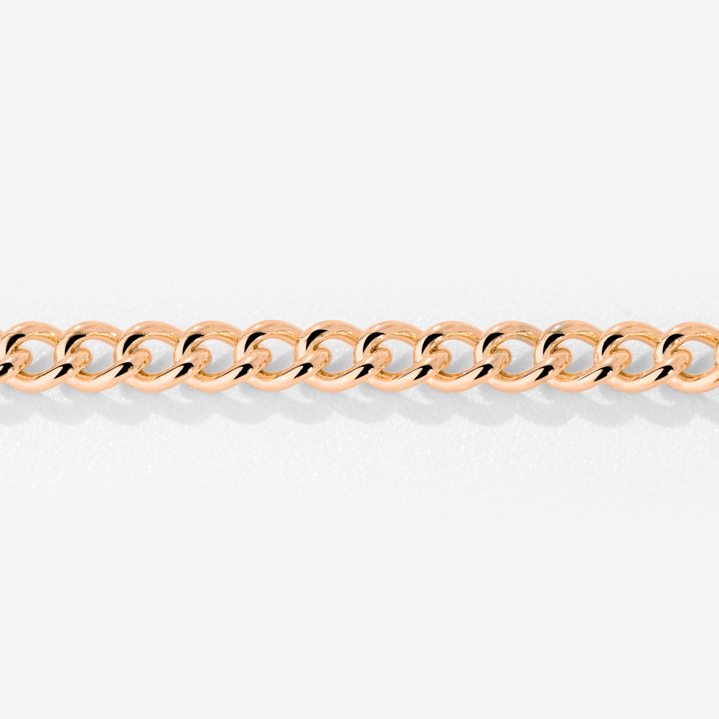 Curb Chain Collana Oro Rosa