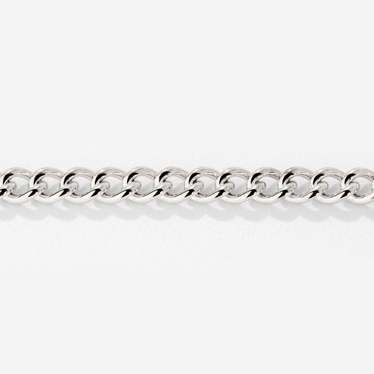 Curb Chain Collana Argento