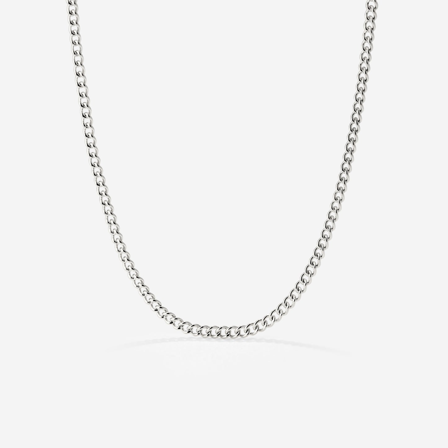 Curb Chain Collana Argento