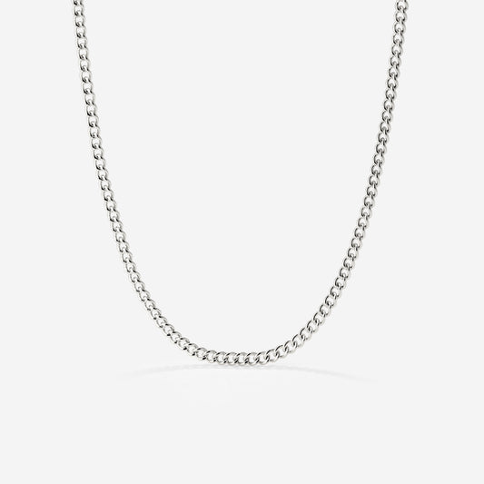 Curb Chain Collana Argento