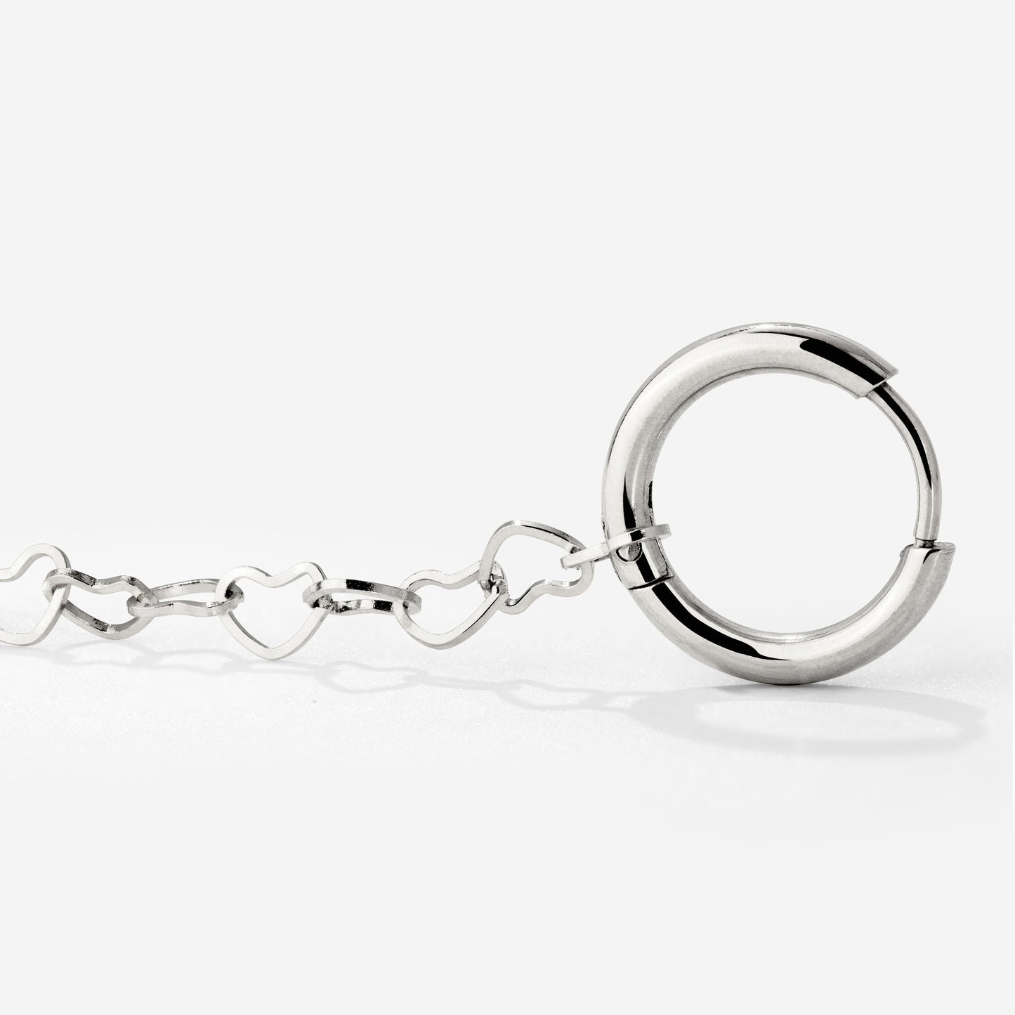 Heart after Heart Hoop Set Small Argento