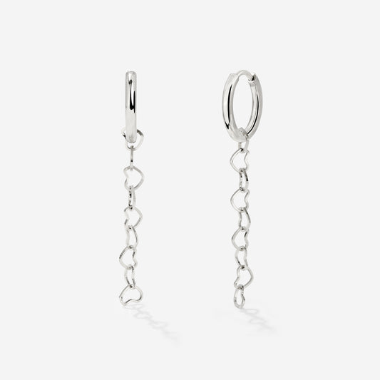 Heart after Heart Hoop Set Small Argento
