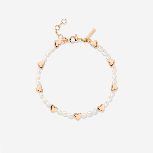 Love Pearls Bracciale Oro Rosa