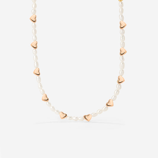 Love Pearls Collana Oro Rosa