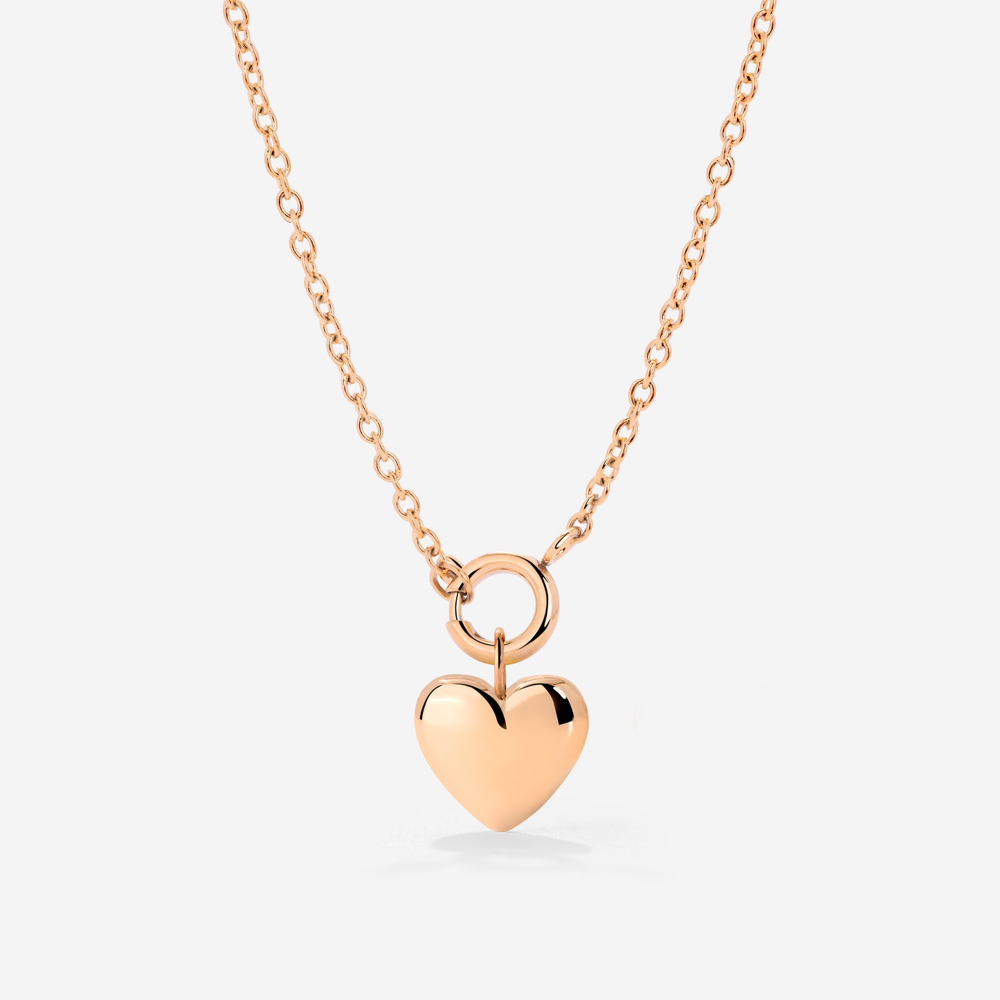 Lovely Heart Classic Chain Collana Set Oro Rosa
