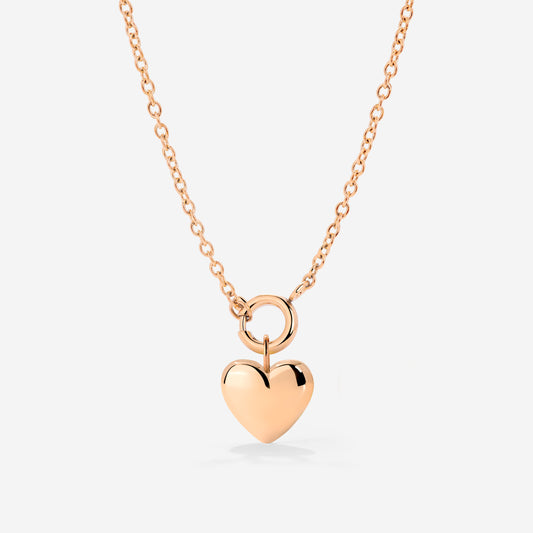Lovely Heart Classic Chain Collana Set Oro Rosa