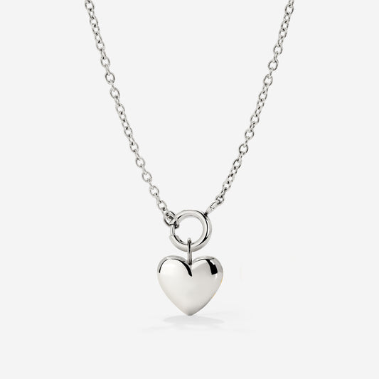 Lovely Heart Classic Chain Collana Set Argento