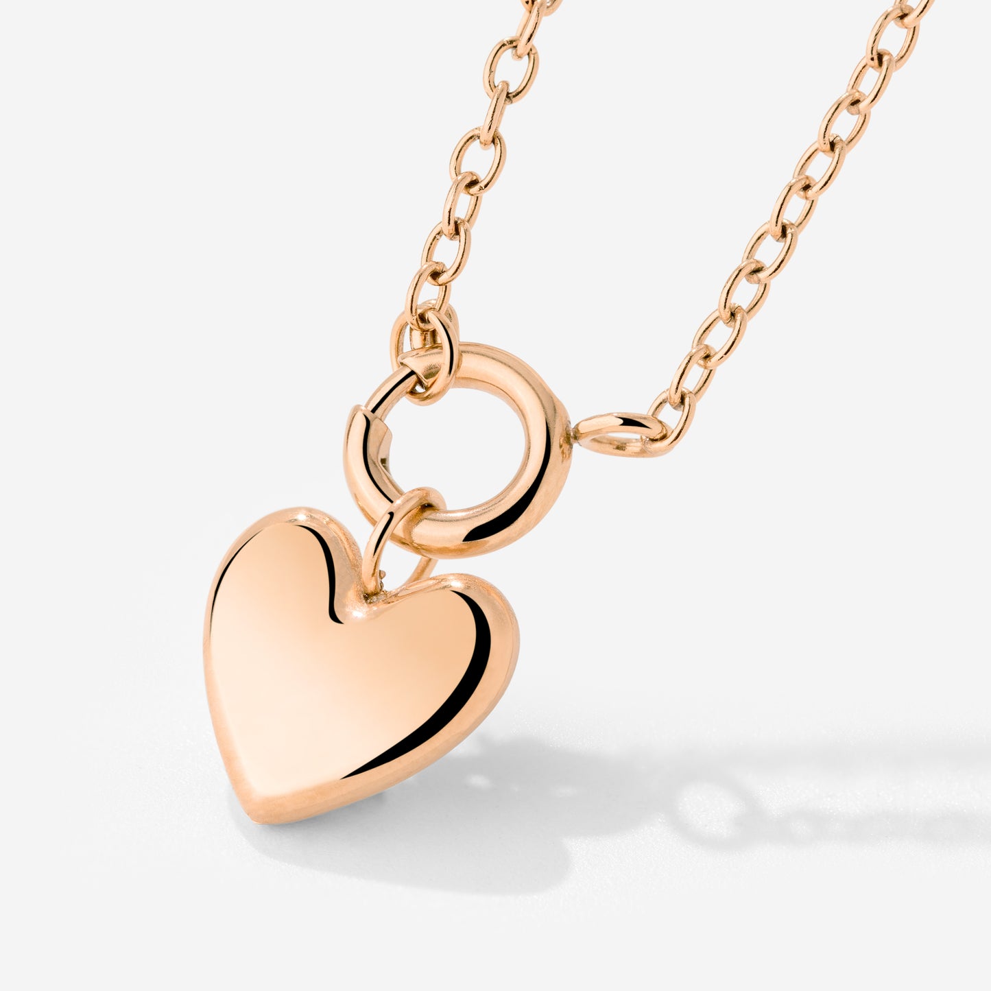 Lovely Heart Classic Chain Collana Set Oro Rosa