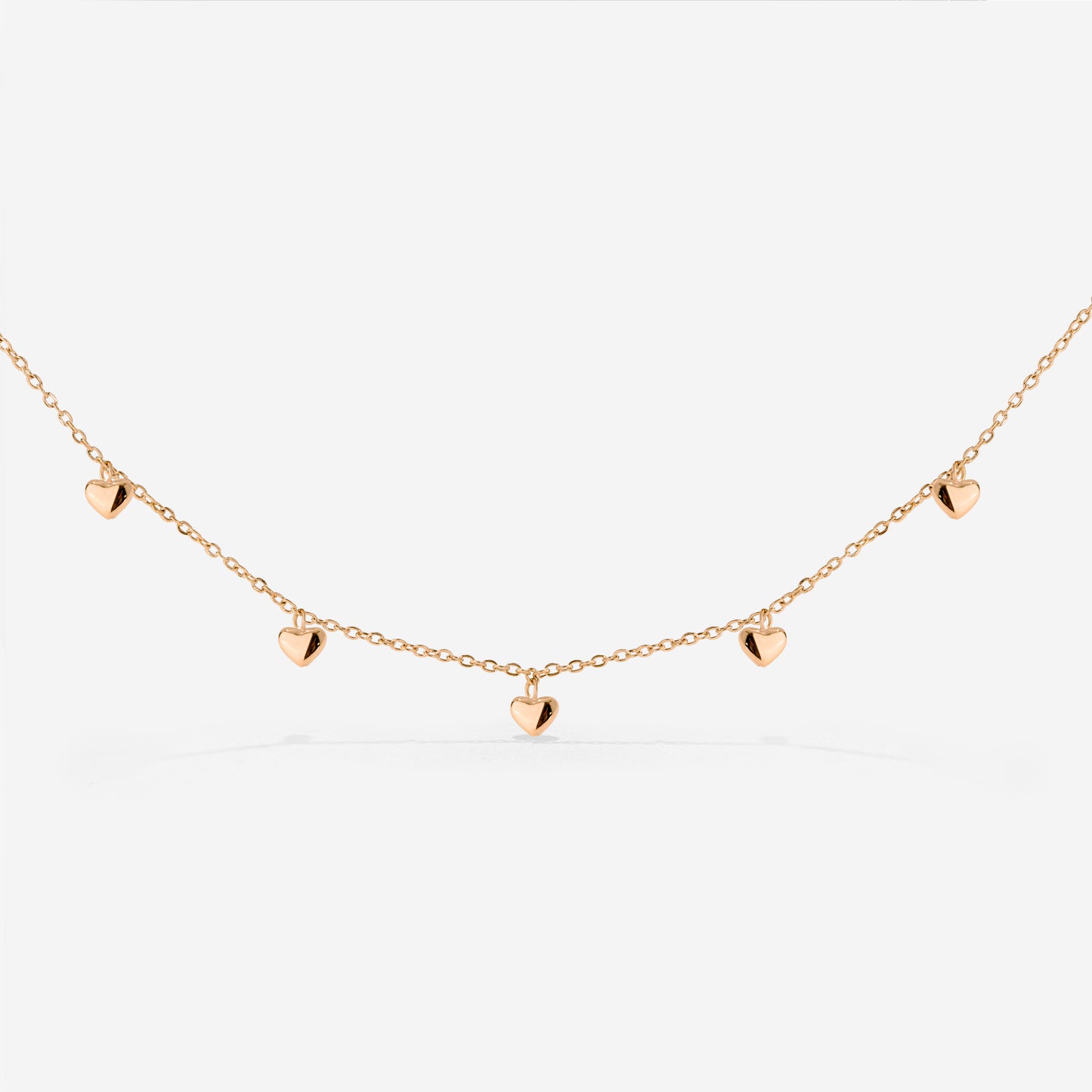 Lovely Heart Choker Oro Rosa