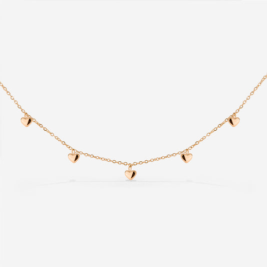 Lovely Heart Choker Oro Rosa