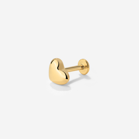 Lovely Heart Piercing a Bottone Oro