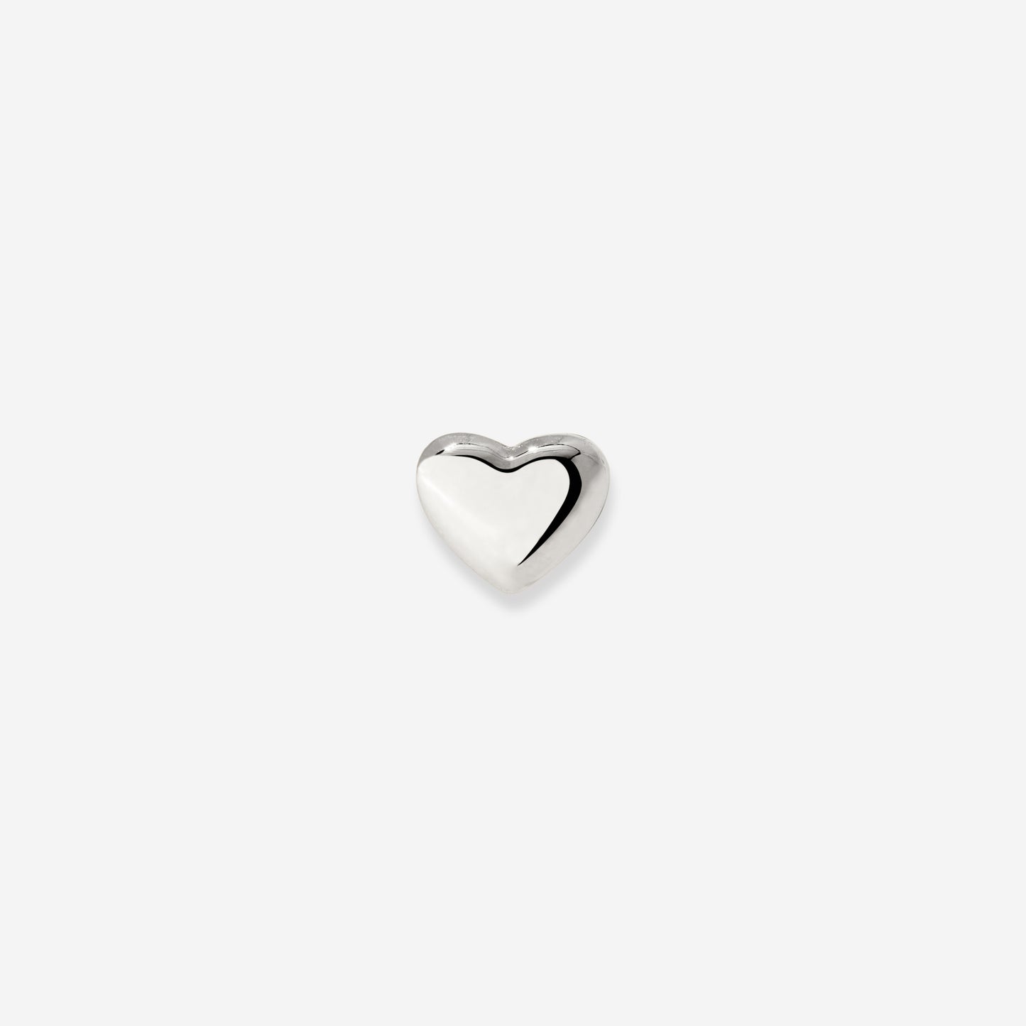 Lovely Heart Piercing a Bottone Argento