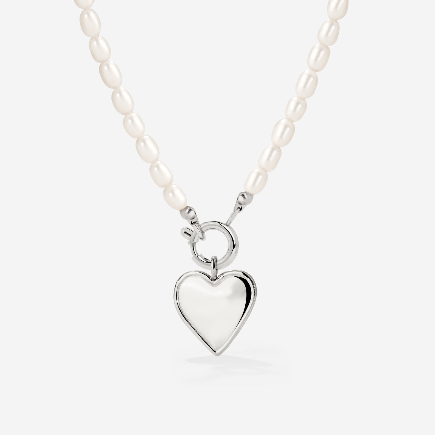 Heartie Pearly Collana Set Argento
