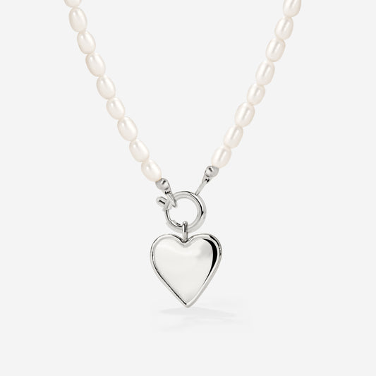 Heartie Pearly Collana Set Argento