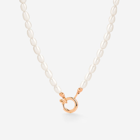 Pearly Charm Collana Oro Rosa
