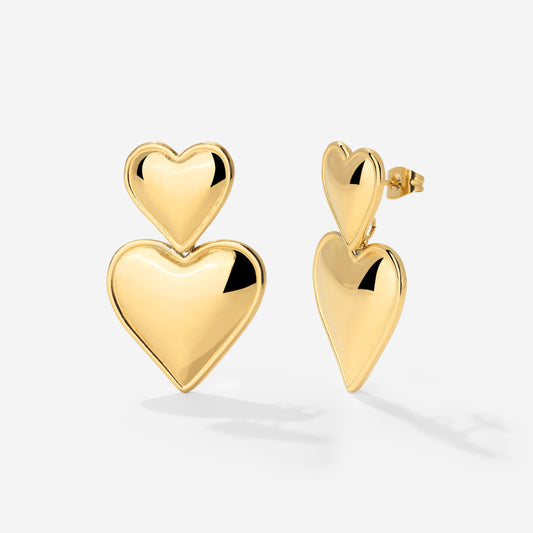 Pillow Hearts Orecchini Oro