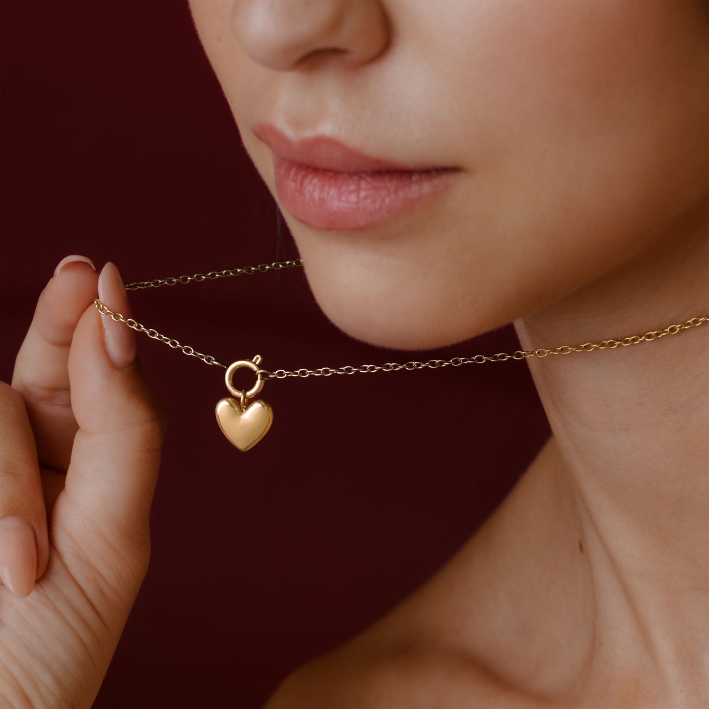 Lovely Heart Classic Chain Collana Set Oro