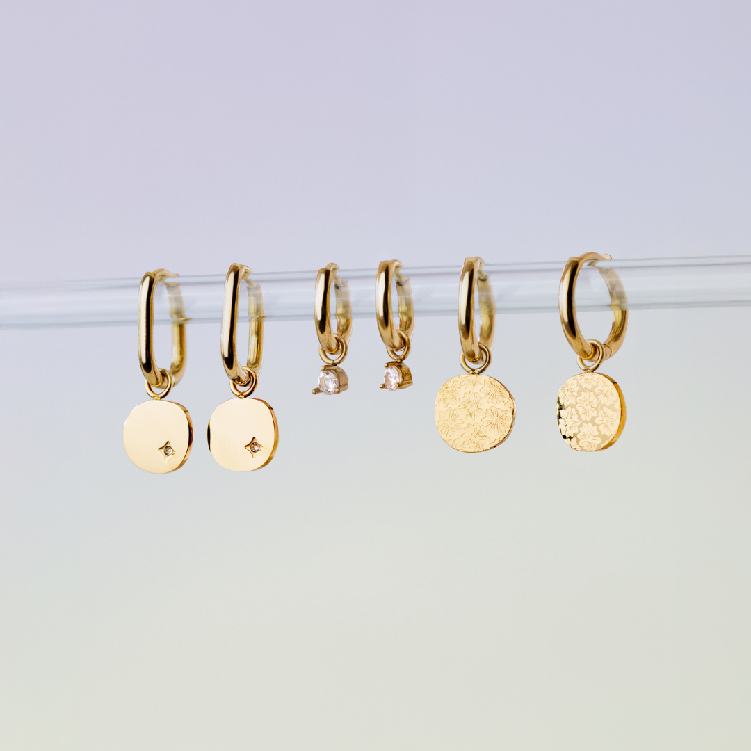 Everbloom Hoop Set Small Oro