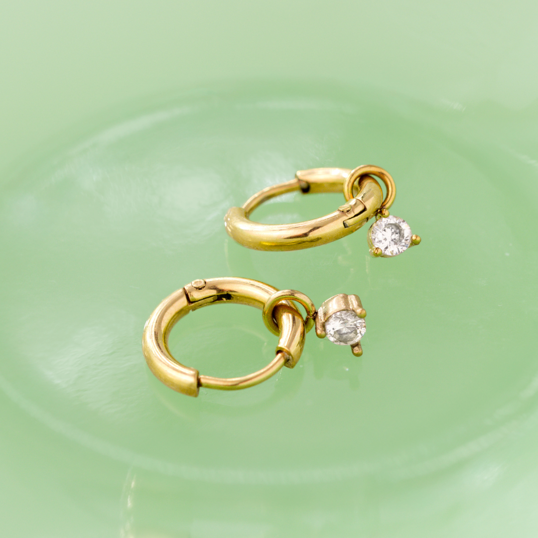 Blanco Lumbre Hoop Set Baby Oro