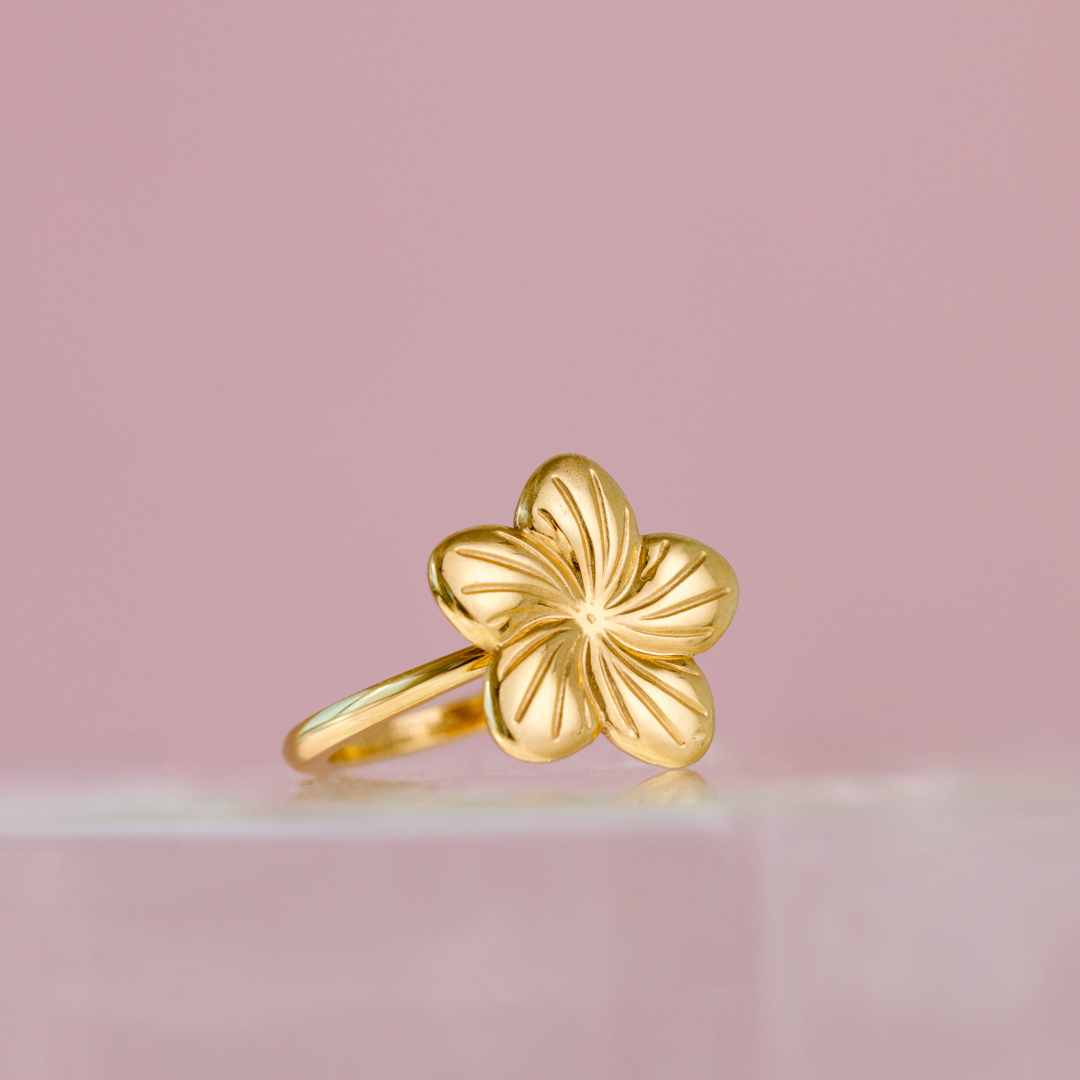 Floral Glow Anello Oro Rosa