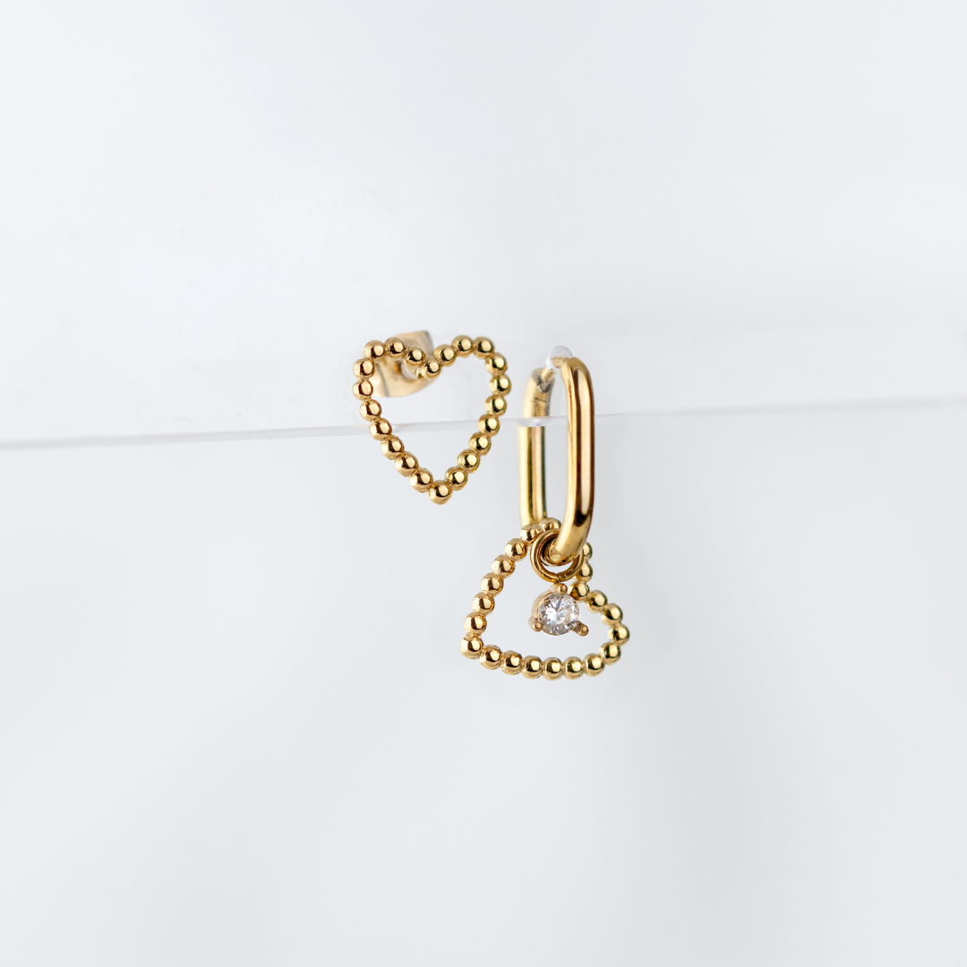 Heart of Gold Orecchini Oro Rosa