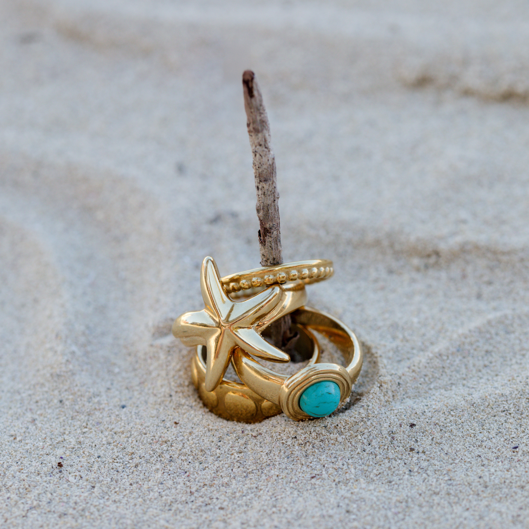 Boho Dots Anello Oro Rosa