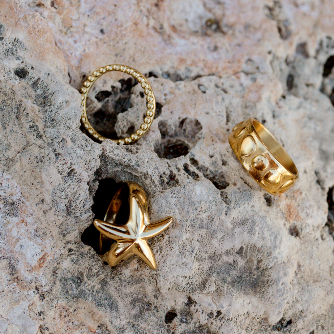 Boho Dots Anello Oro Rosa