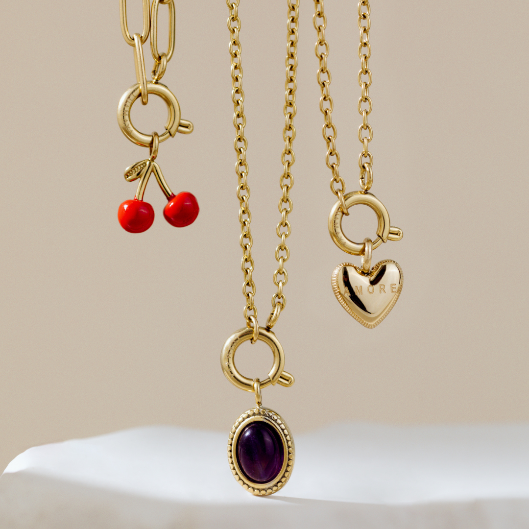 Amore Mio Classic Chain Collana Set Oro Rosa