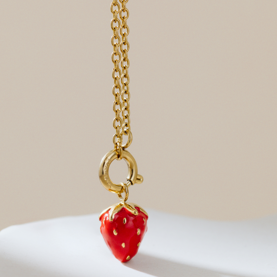Strawberry Classic Chain Collana Set Oro