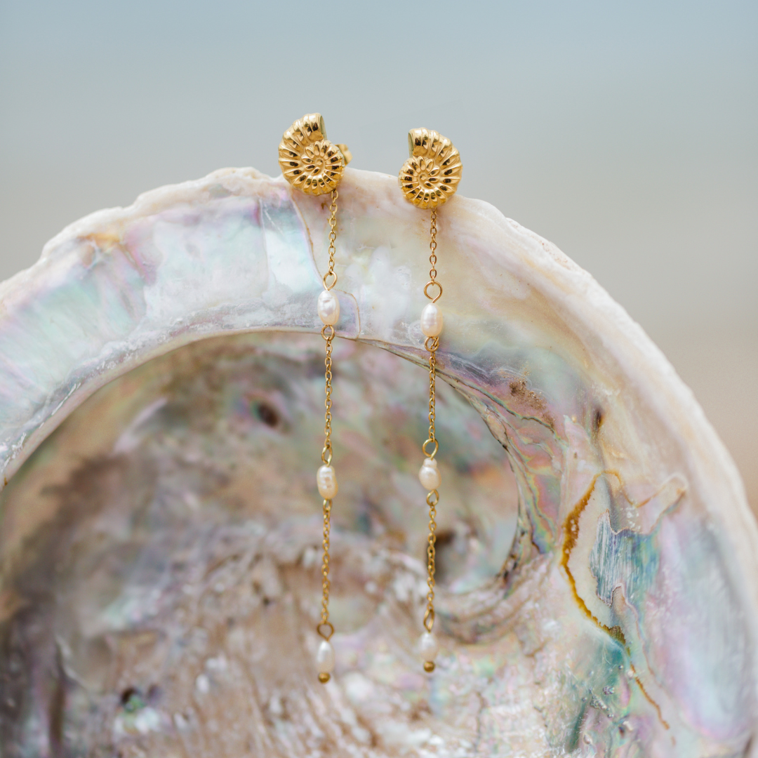 Siren's Spell Pearl Drop Orecchini Oro