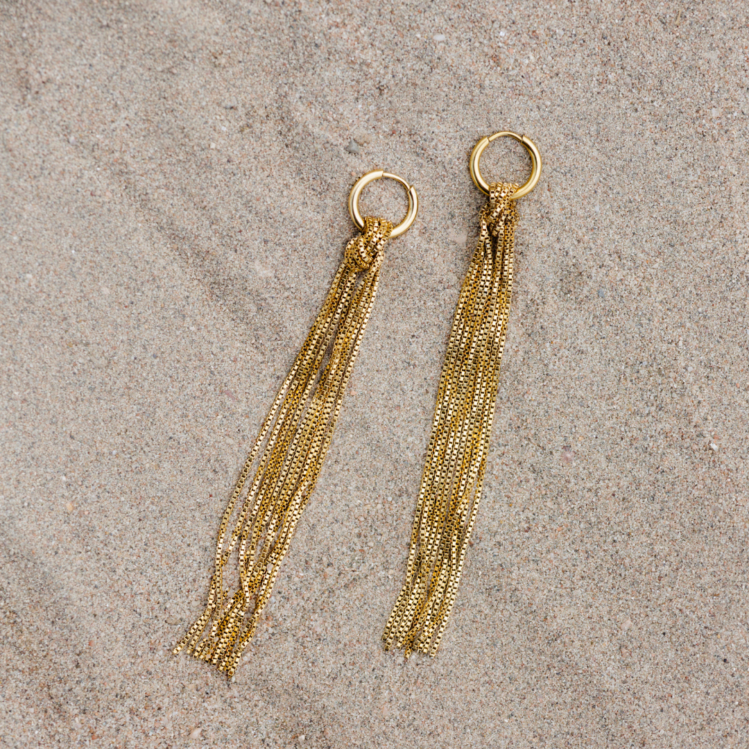 Sea Strands Hoop Set Small Argento