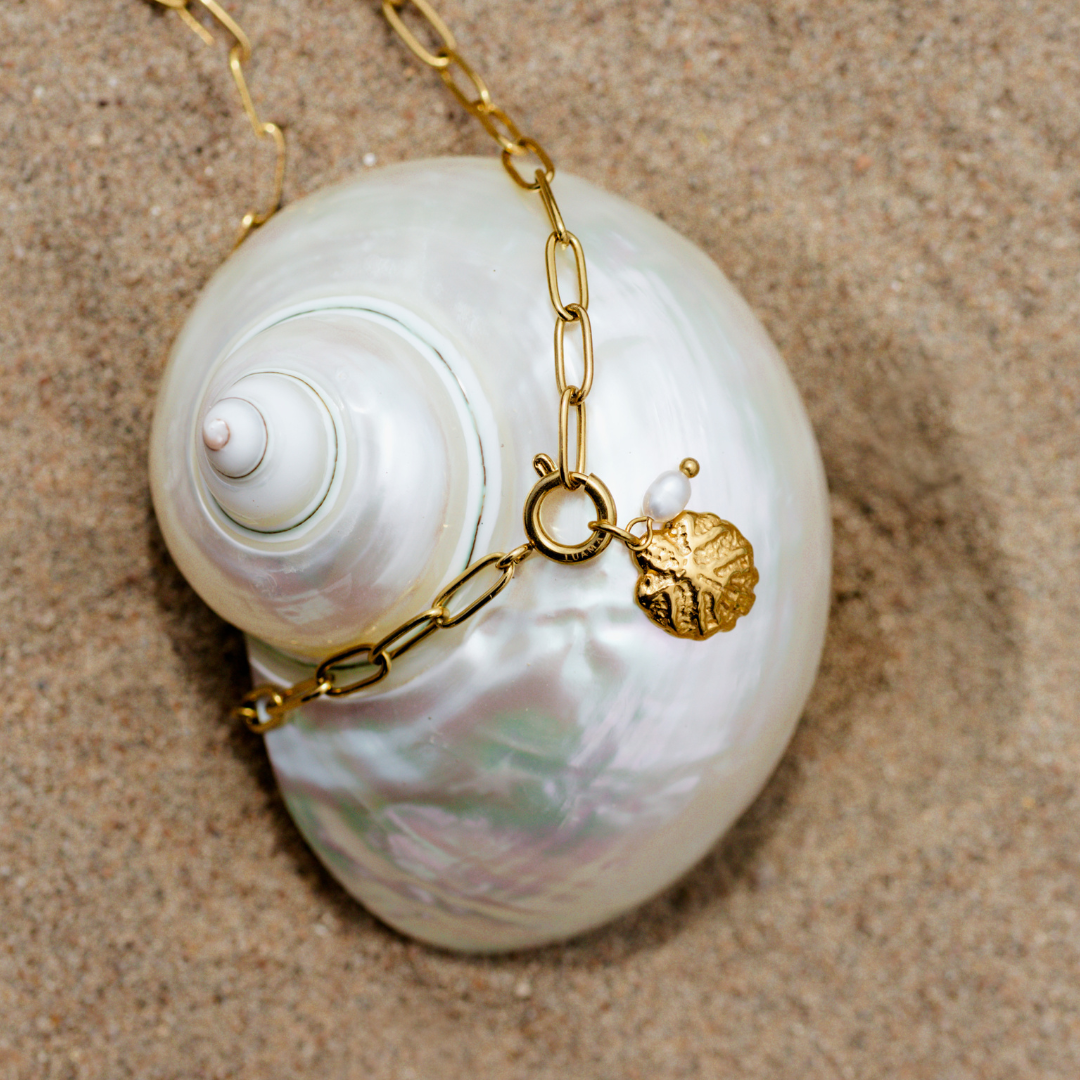 Ocean Lovers Oval Links Collana Set Oro Rosa