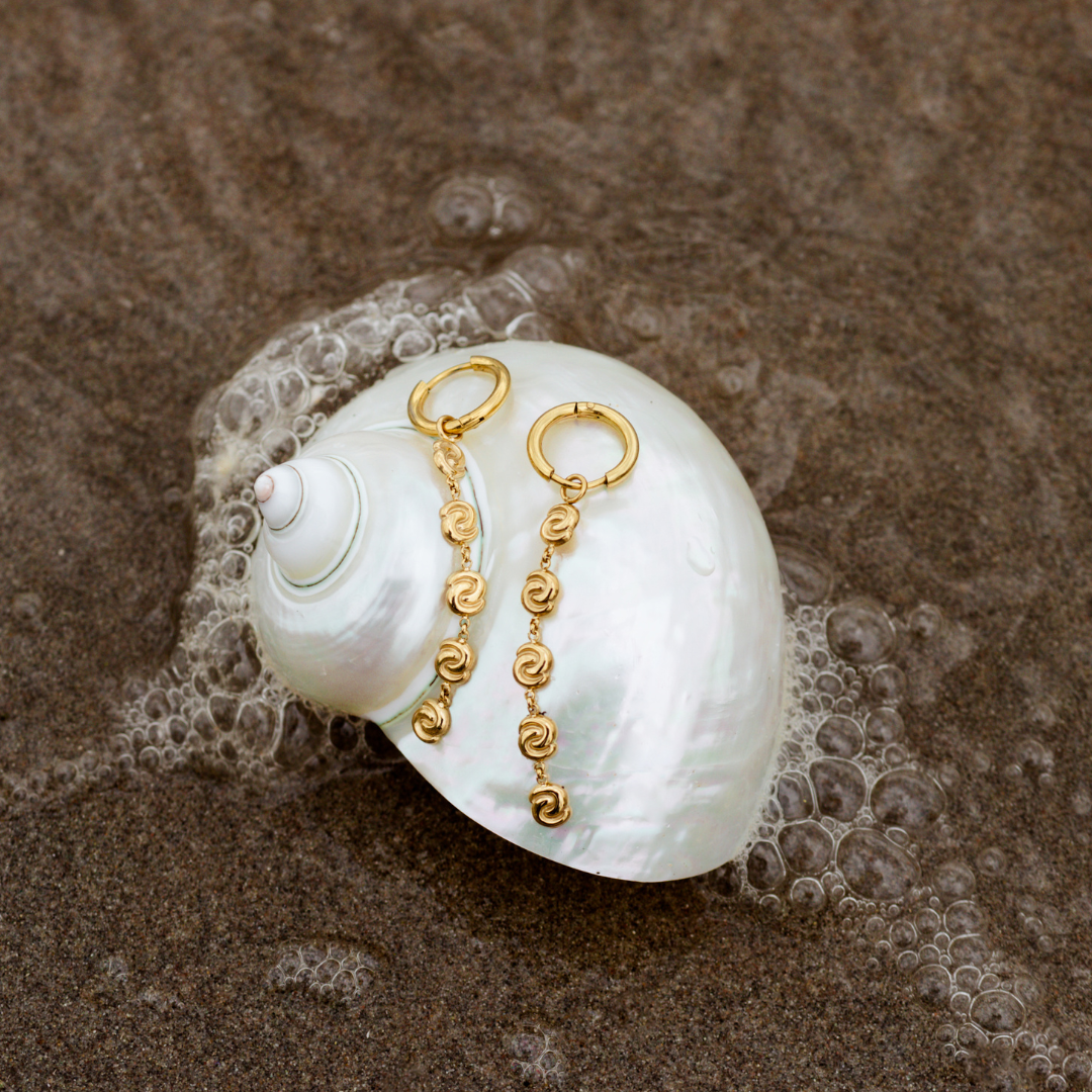 Tides of Time Hoop Set Small Oro Rosa