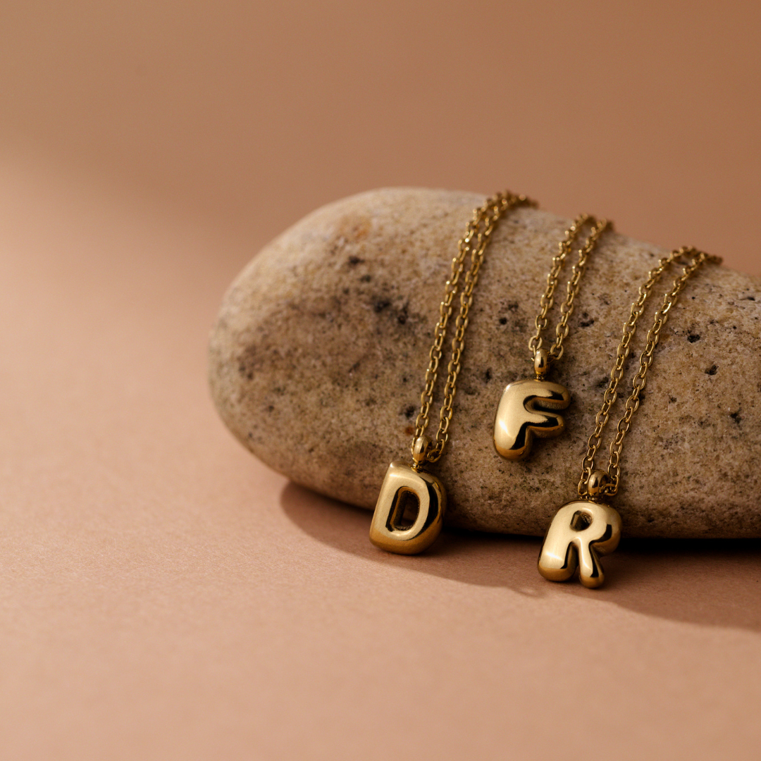 Bubble Letter Collana Argento