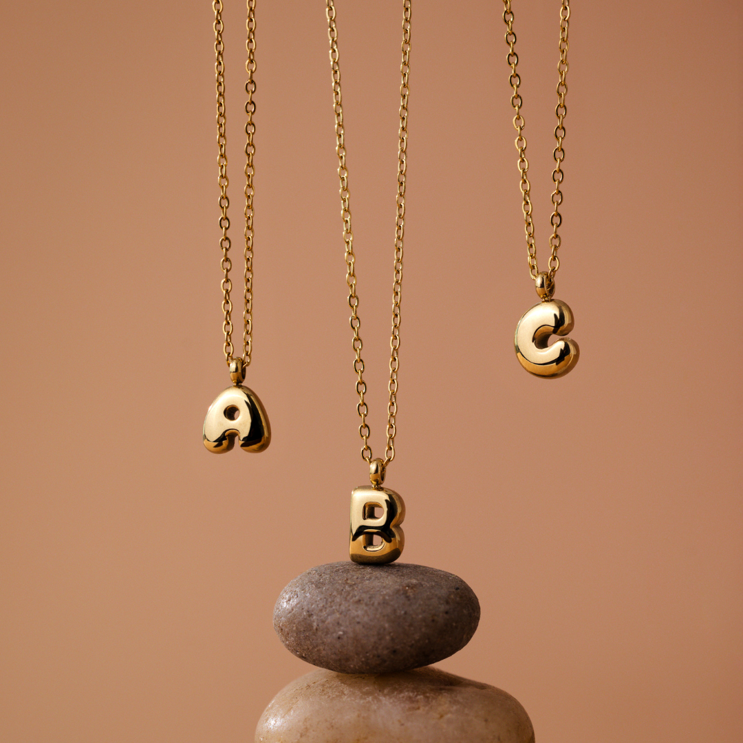 Bubble Letter Collana Argento