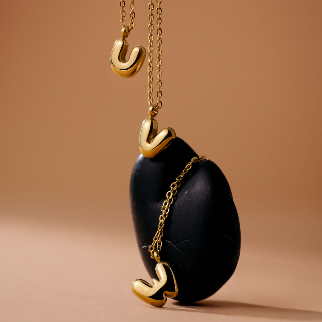 Bubble Letter Collana Argento