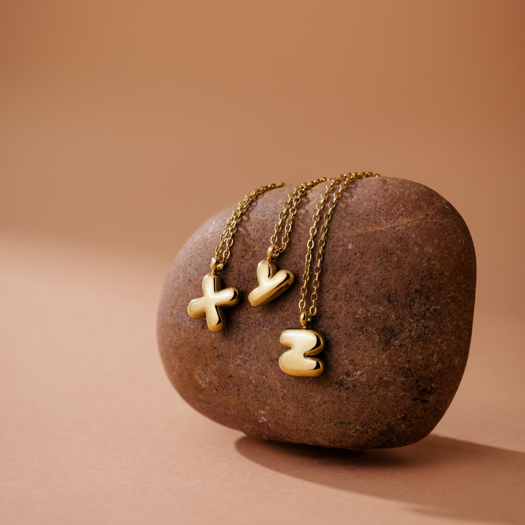 Bubble Letter Collana Argento