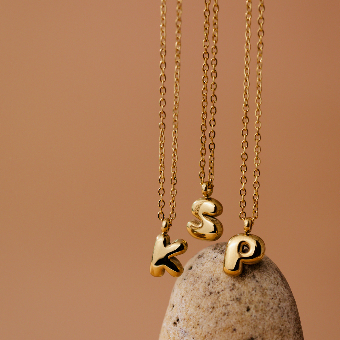 Bubble Letter Collana Argento