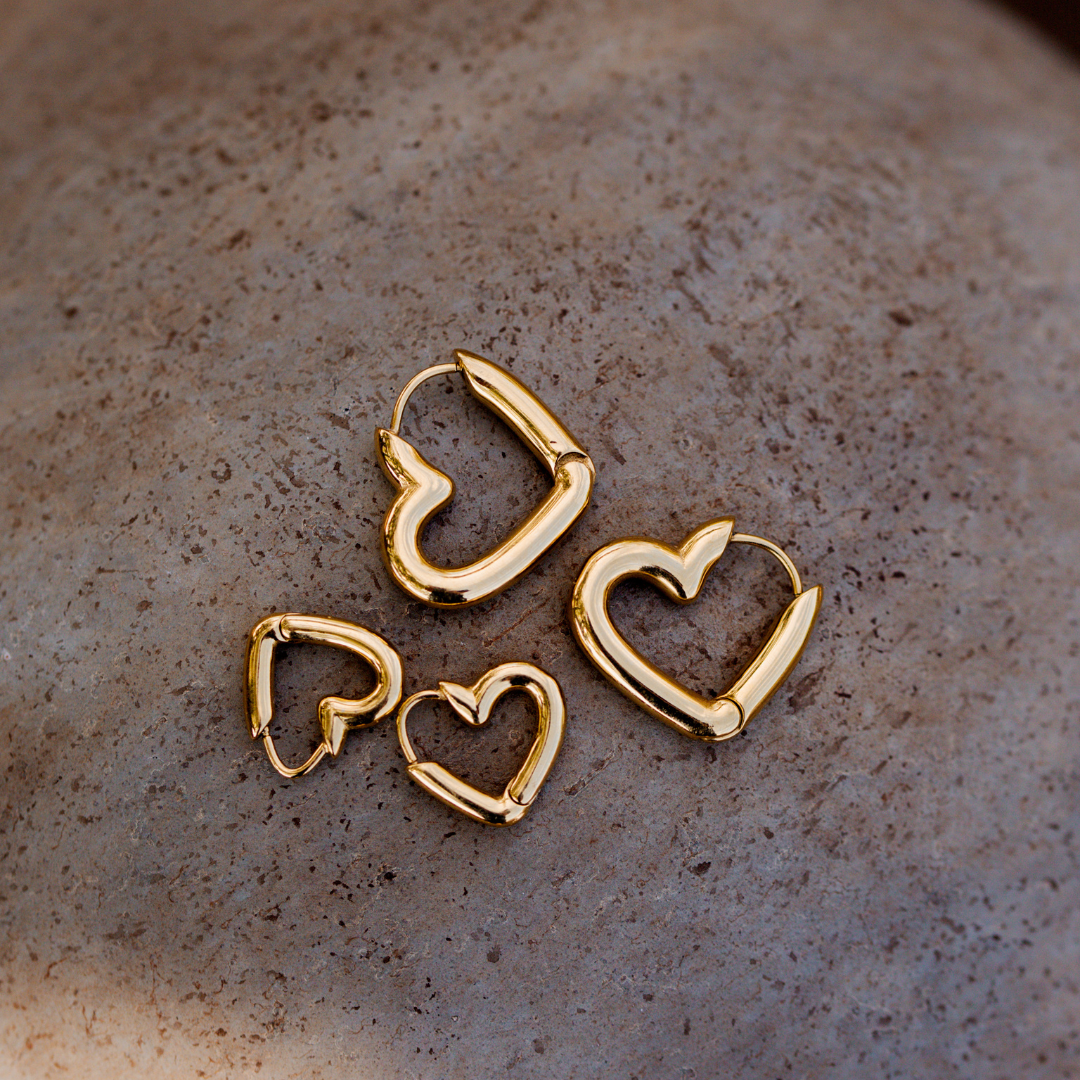 Phat Heart Hoop Bundle Argento