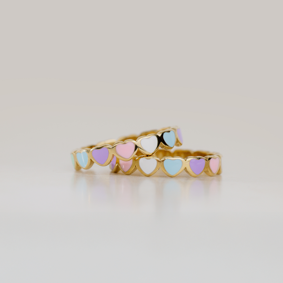 Pastel Hearts Anello Oro