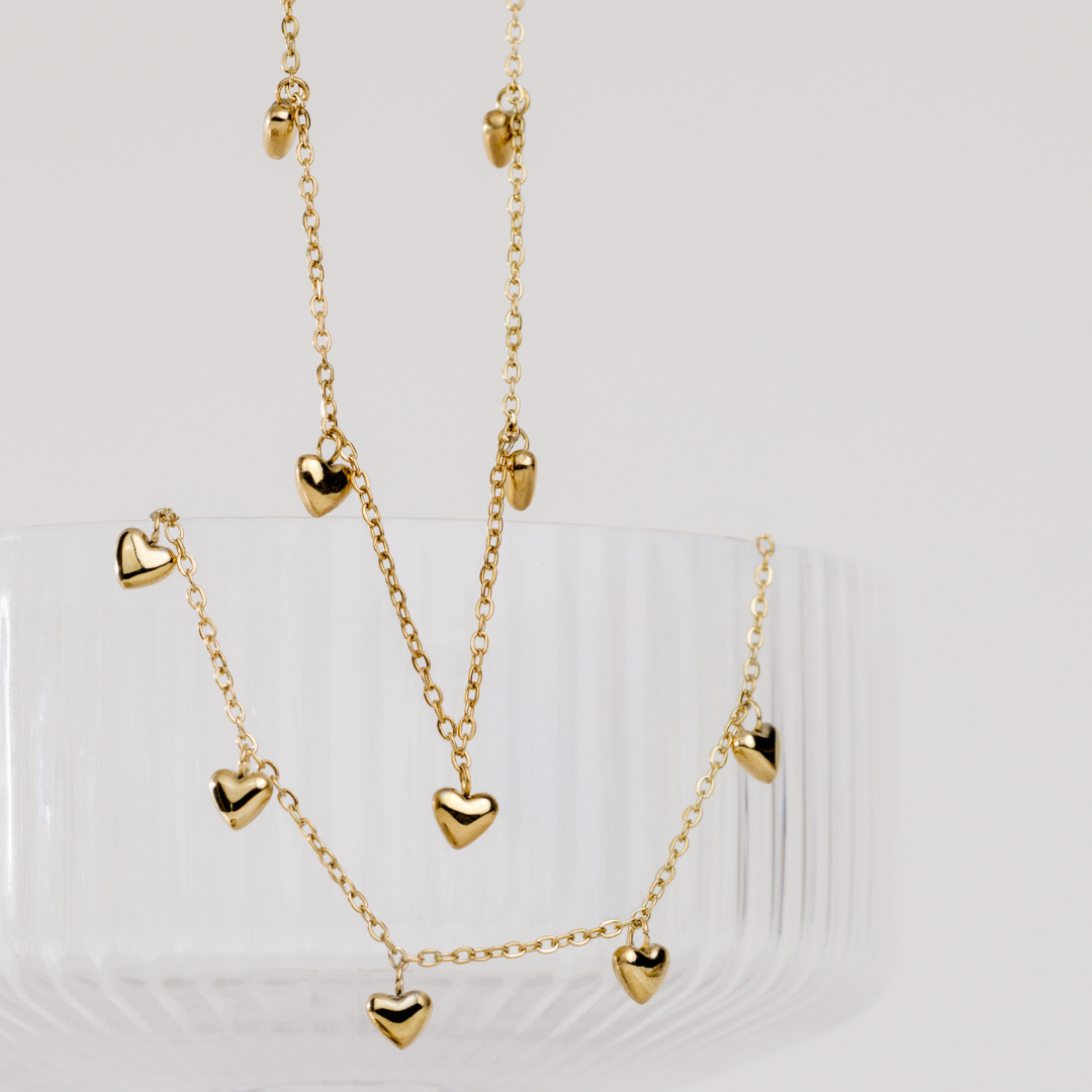 Lovely Heart Choker Oro