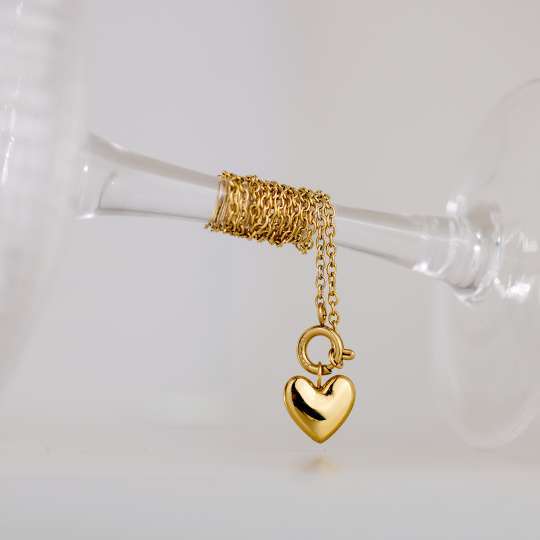 Lovely Heart Classic Chain Collana Set Argento