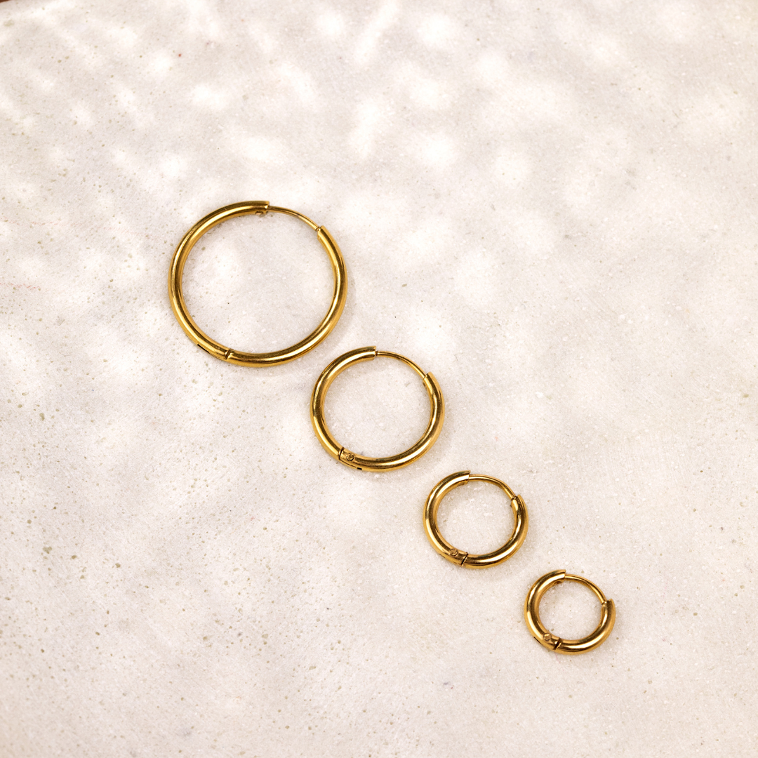Clean Hoop Set Small Argento