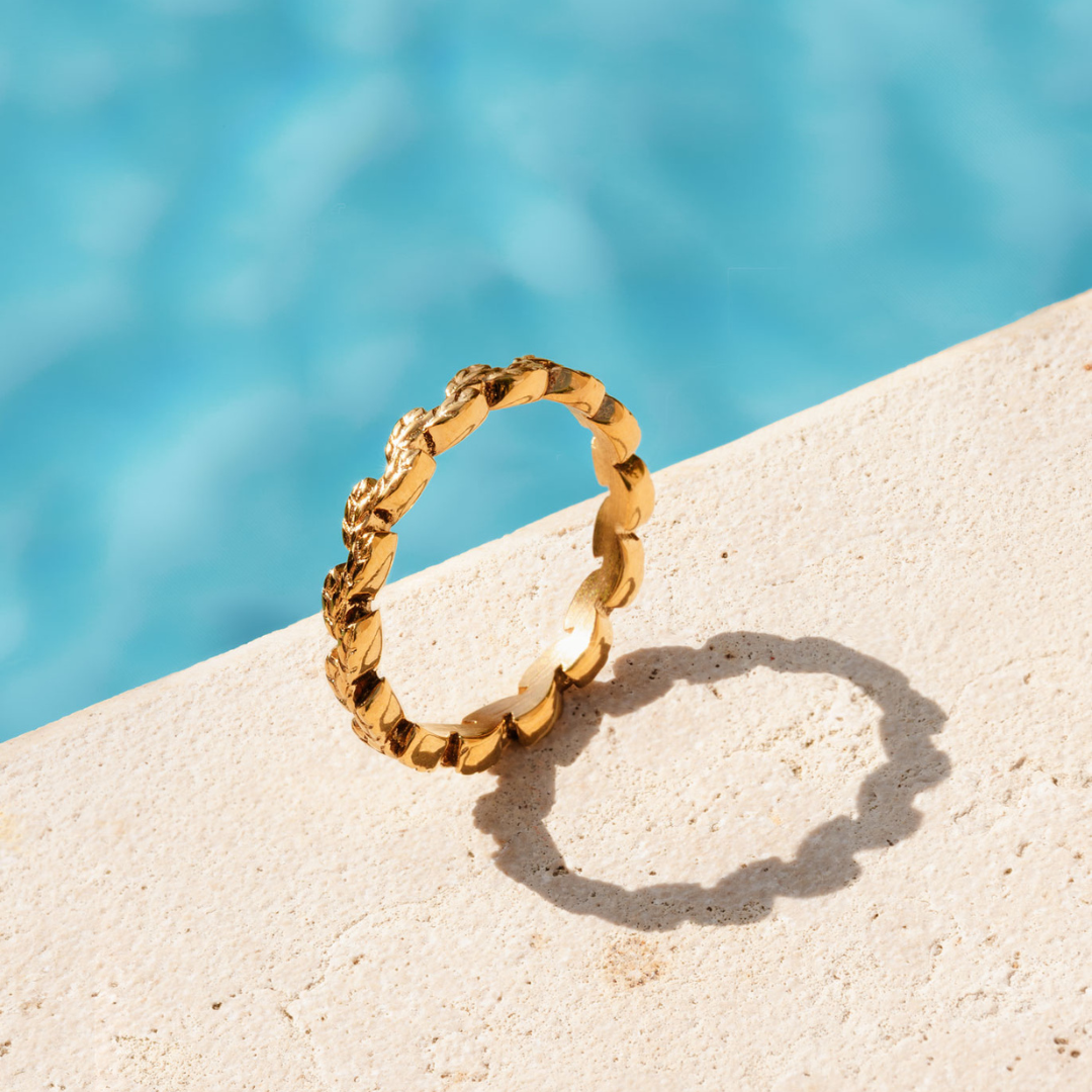 Petal Line Anello Argento